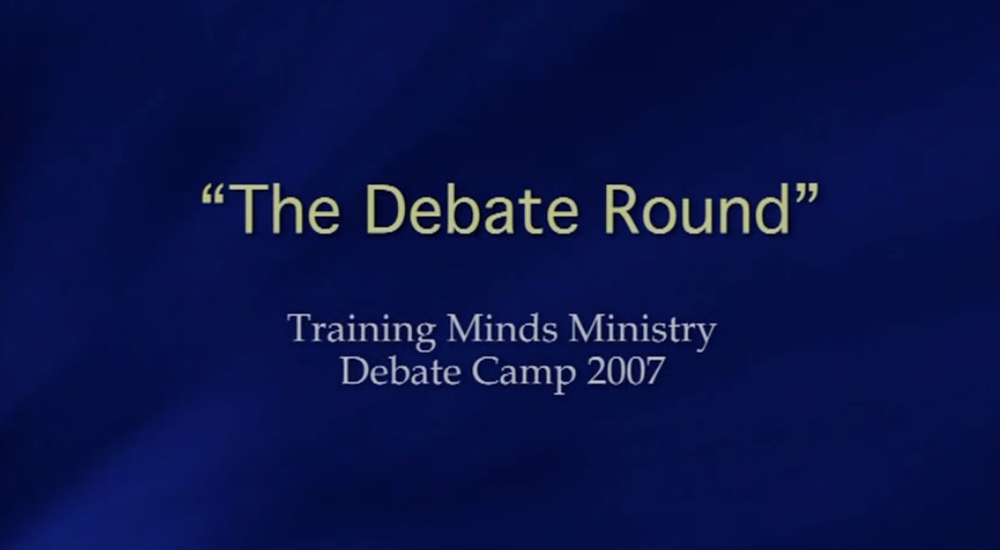 The Policy Debate Round
